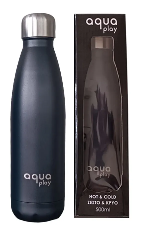 Μπουκάλι Θερμός 500 ml AquaPlay Μαύρο