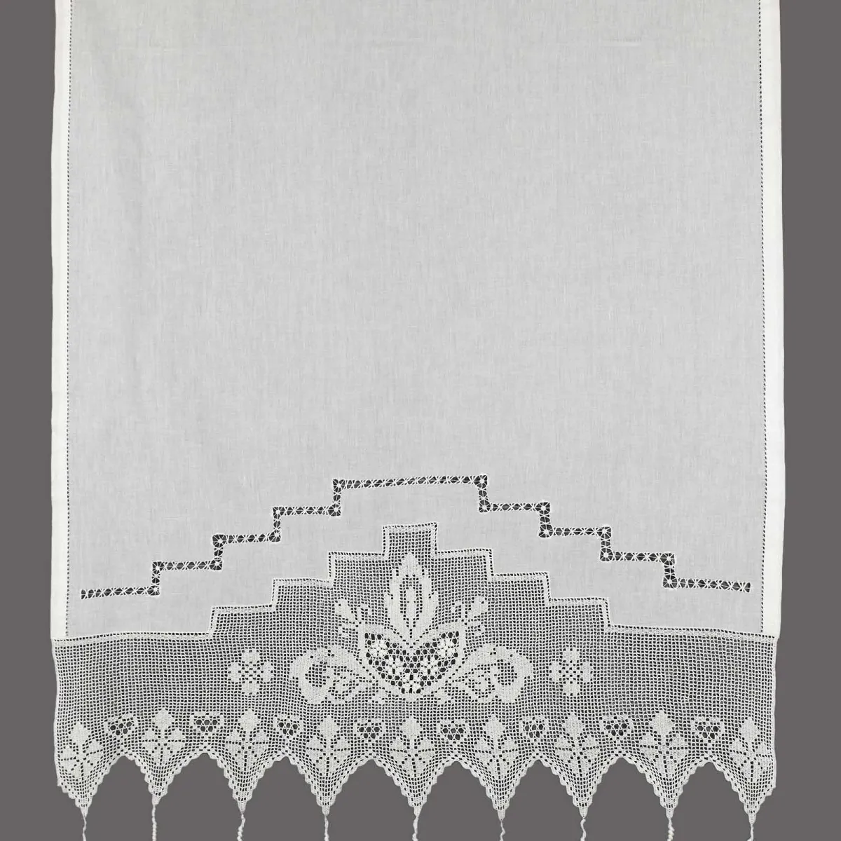 κουρτίνα 075 (50cm x 100cm) λευκό με τούνελ