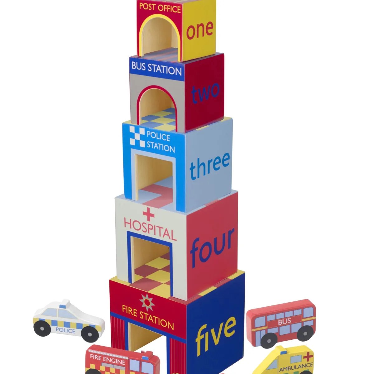 Κυβοι Στοίβαξης Emergency Services Orange Tree Toys