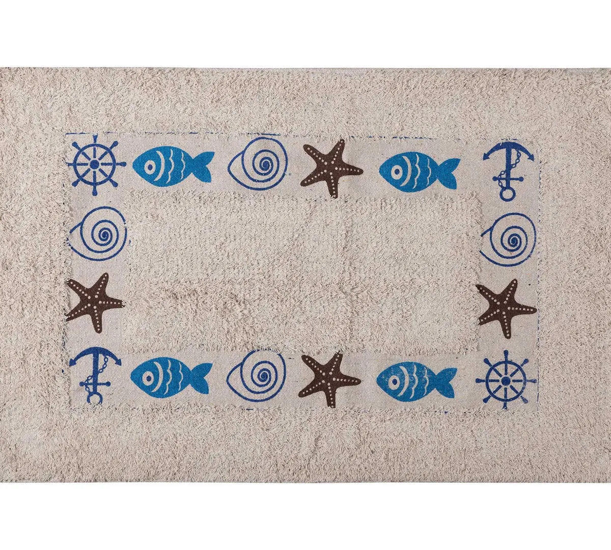 Πατάκι ψάρι σκέτο (40cm x 60cm) μπλέ