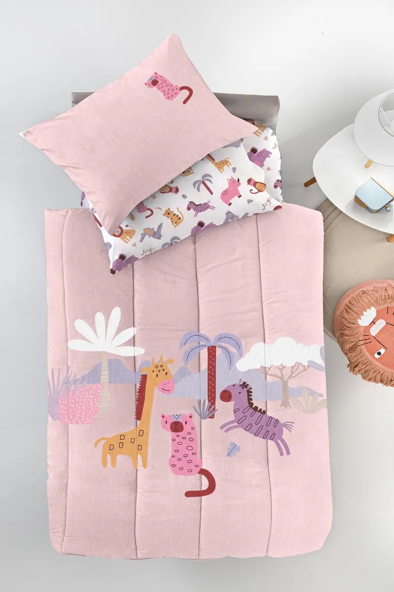 Κουβερλί Jungle Pink Suede