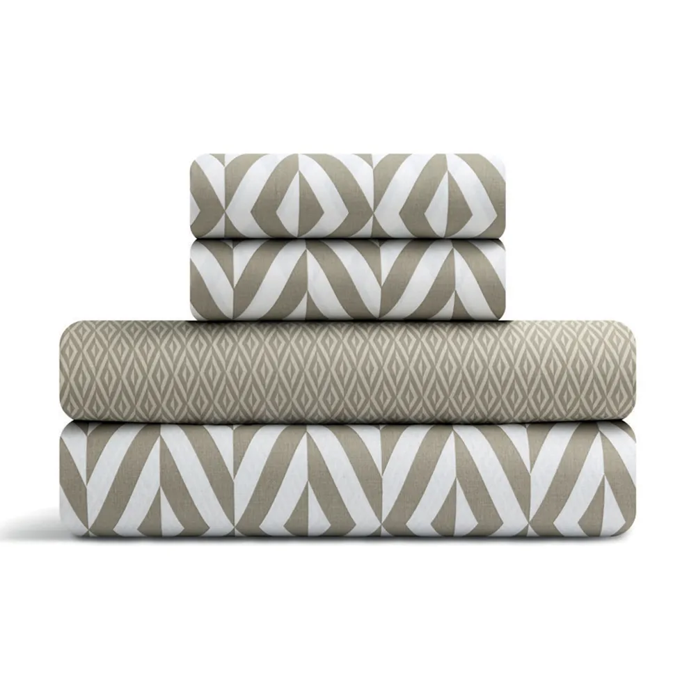 Σετ Σεντόνια Μονά (170×260) Ikat Μπεζ