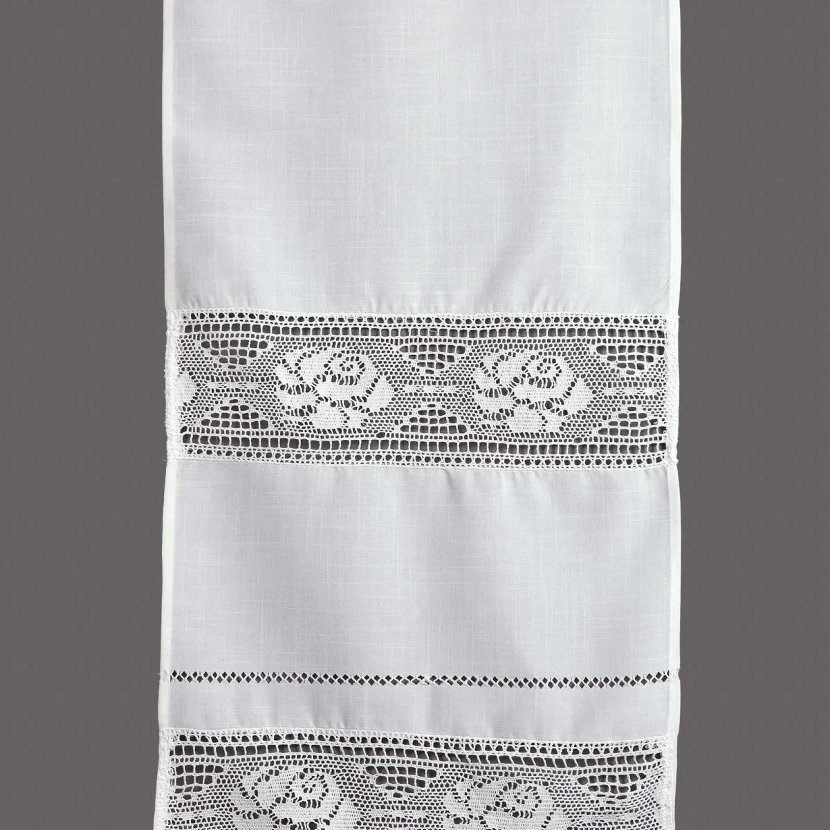 κουρτίνα 343 (160cm x 160cm) λευκό με τούνελ