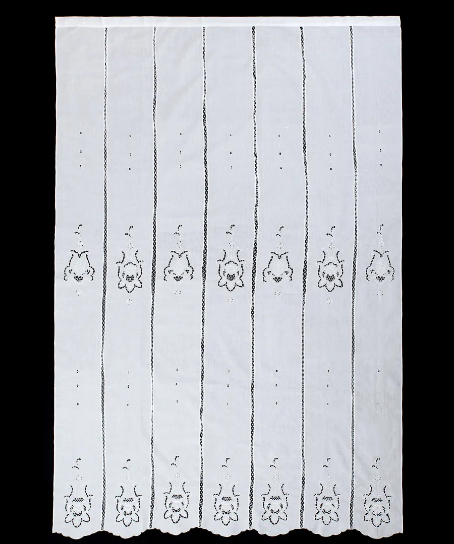 κουρτίνα 329 (160cm x 270cm) λευκή με τούνελ