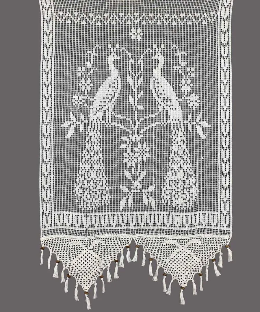 κουρτίνα 99/6 (130cm x 240cm) λευκό με τιράντα