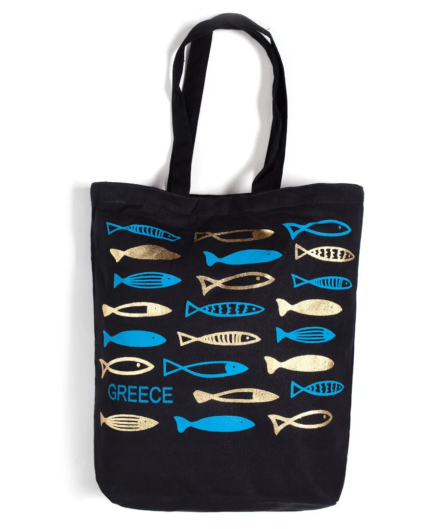 Τσάντα καραβόπανο (40cm x 40cm x 10cm) gold 6 GREECE