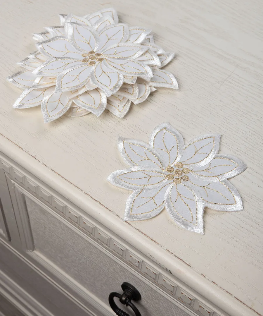 Χριστουγεννιάτικα σουβέρ δωδεκάδα 8240 (12cm) ivory