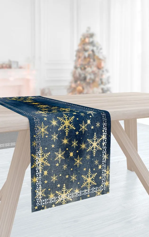 Χριστουγεννιάτικη Τραβέρσα 2037 Blue Laser Cut 