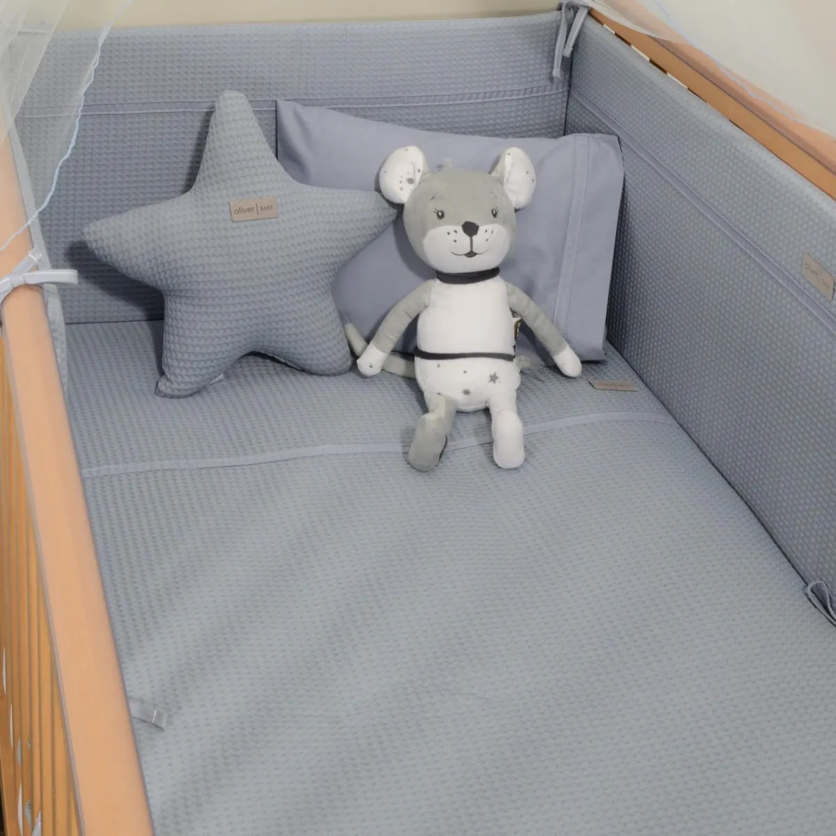 Πάπλωμα & Παπλωματοθήκη Πικέ 100x140cm Design 451 - Oliver Baby