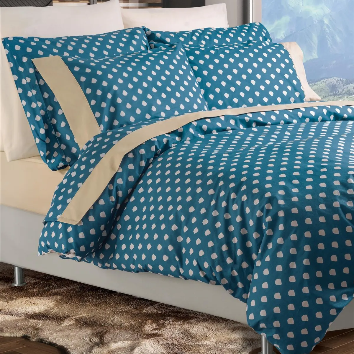 ΣΕΤ ΘΗΚΗ Υ/Δ DROPS 220X240CM 2*50X70CM 100% COTTON 144TC