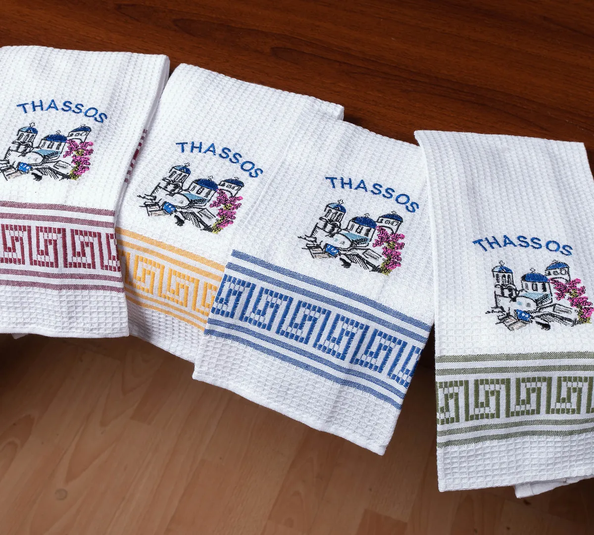 Σετ 12 τεμαχίων ποτηρόπανα (45cm x 65cm) εκκλησία THASSOS