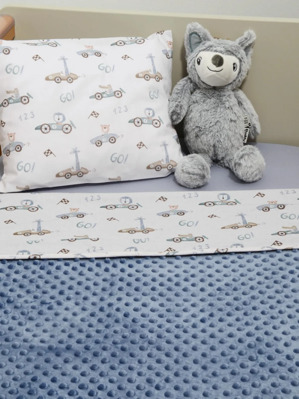 Minky ΝEW Κουβέρτα Κούνιας Διπλής Όψης 100x150 Des.421 Oliver Baby