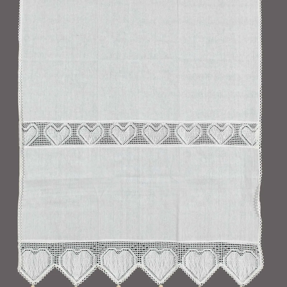 κουρτίνα 432 (90cm x 130cm) λευκή με τούνελ