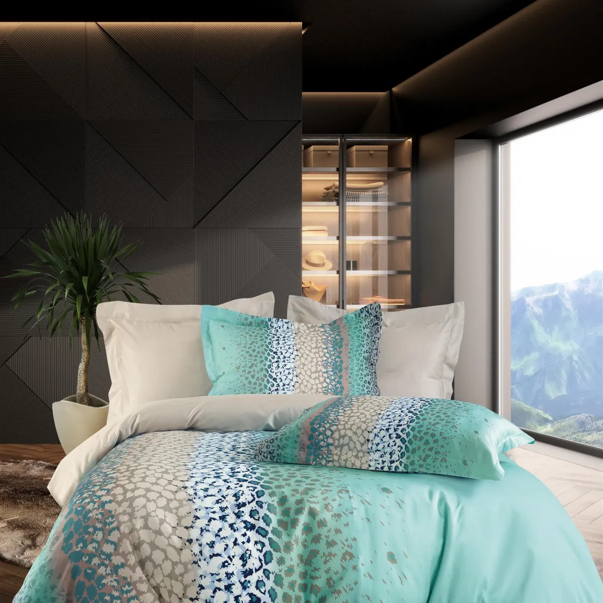 ΣΕΤ ΘΗΚΗ KING BLEATS 240X250CM 2*50X70CM 100% COTTOSATIN 230TC