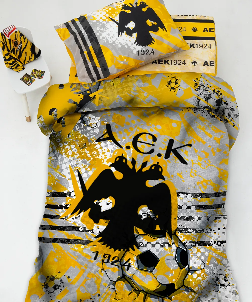 Σετ Μονά Σεντόνια Aek 1924 170x260 Aek8 Με Λάστιχο