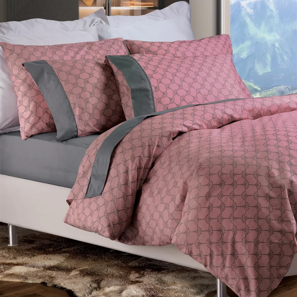 ΣΕΤ ΘΗΚΗ M  DIAMONDS  160Χ240CM 50X70CM 100% COTTON 144TC
