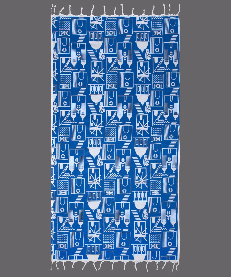 Pestemal nkp540 (90cm x 180cm) μπλέ ροαγιάλ