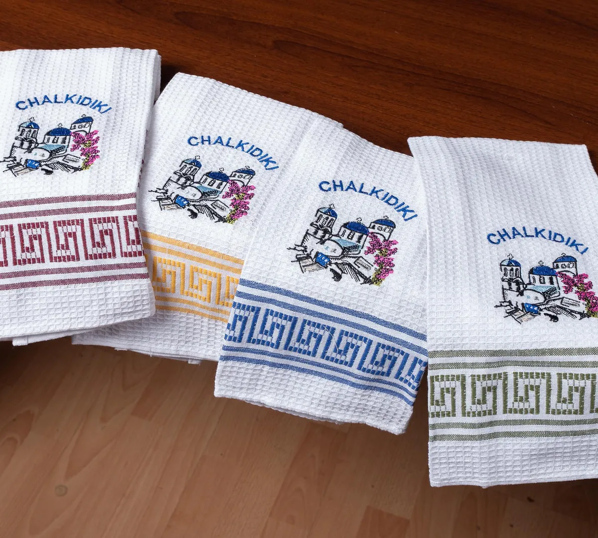 Σετ 12 τεμαχίων ποτηρόπανα (45cm x 65cm) εκκλησία CHALKIDIKI