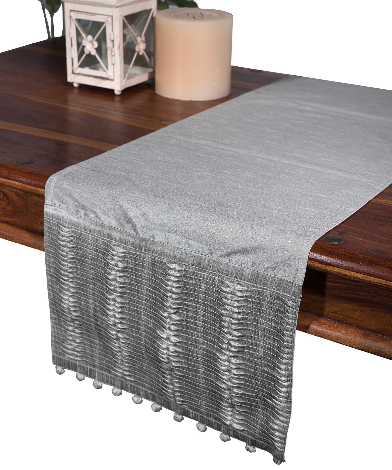 τραβέρσα  (40cm X 170cm)  3819 πλισέ γκρι