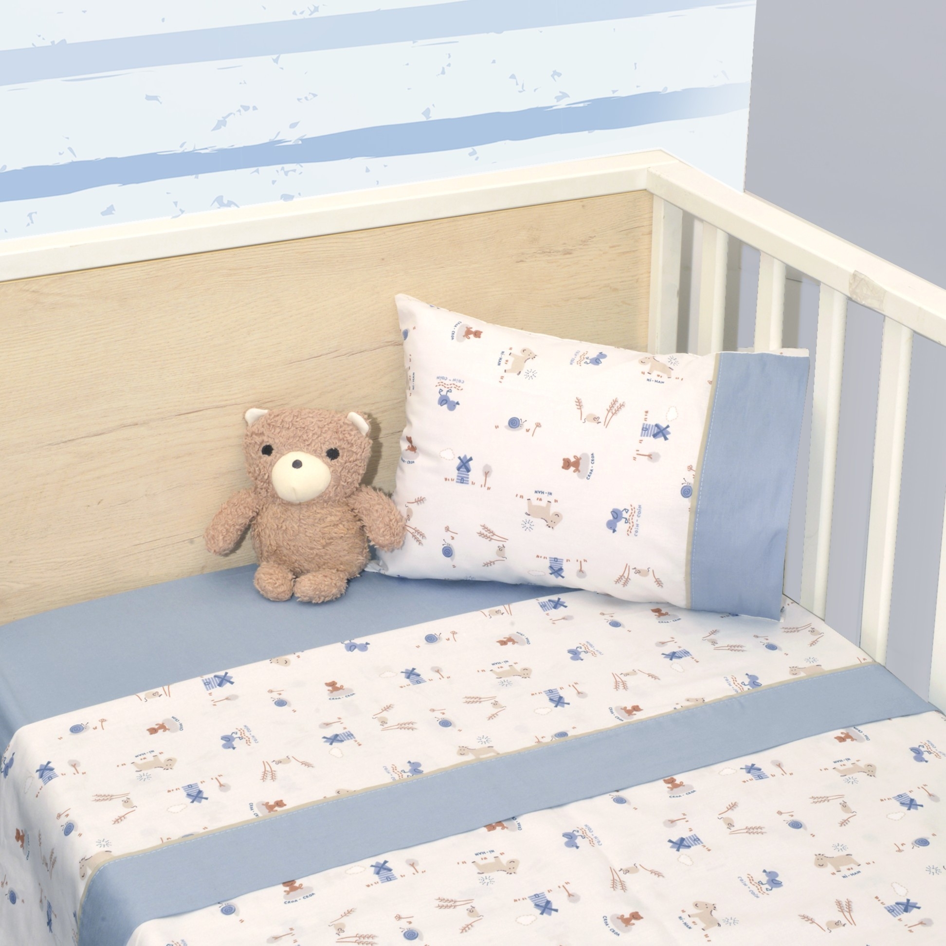 Σεντόνια Κούνιας Σετ 3τεμ.110x170cm Design 414 Oliver Baby