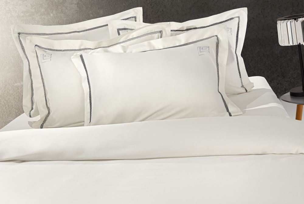 Σετ 3τμχ Παπλωματοθήκη Blend Silver-Ivory