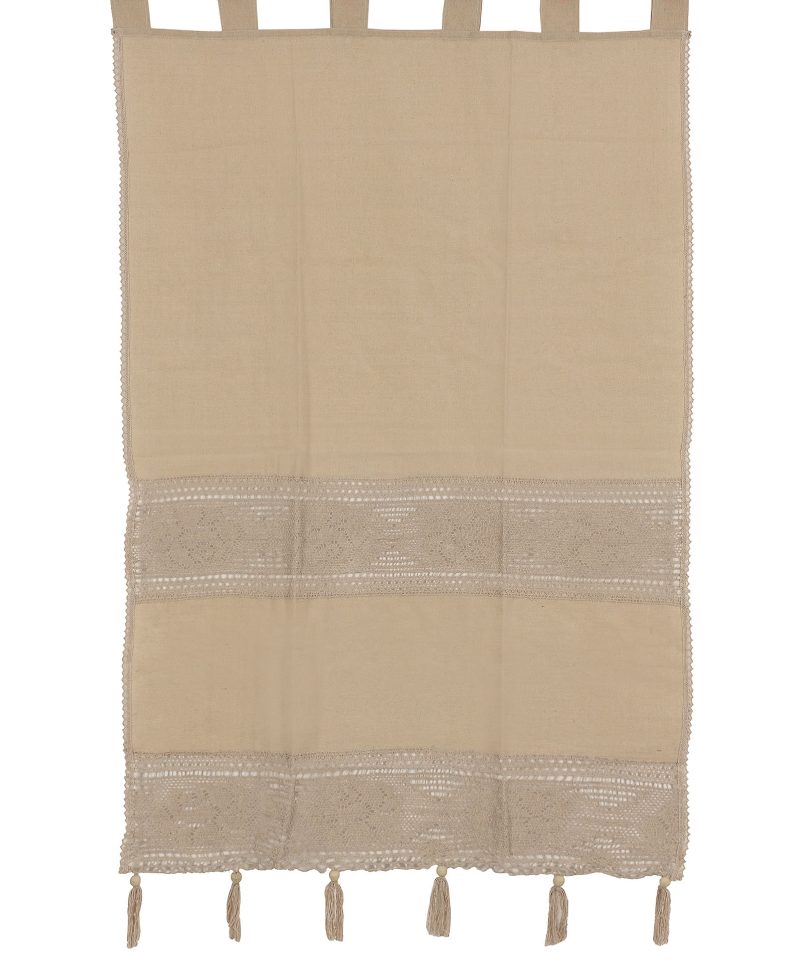 κουρτίνα 450 (160cm x 160cm) ecru με τιράντες