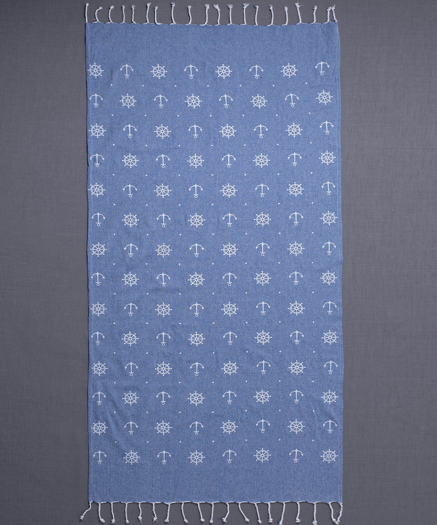 Pestemal sf1755 (90cm x 180cm) μπλέ