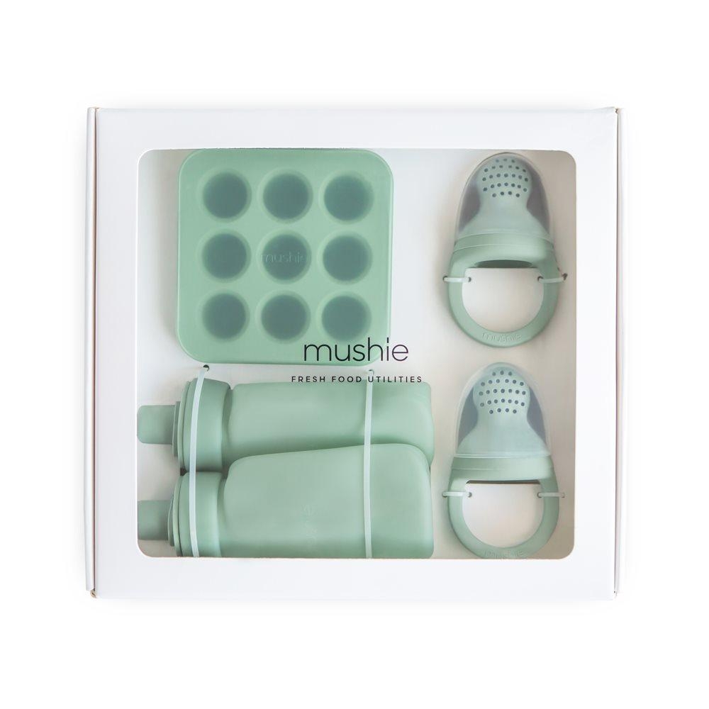 Σετ Δώρου 5 Ειδών Φαγητού Σιλικόνης Cambrdige Blue - Mushie
