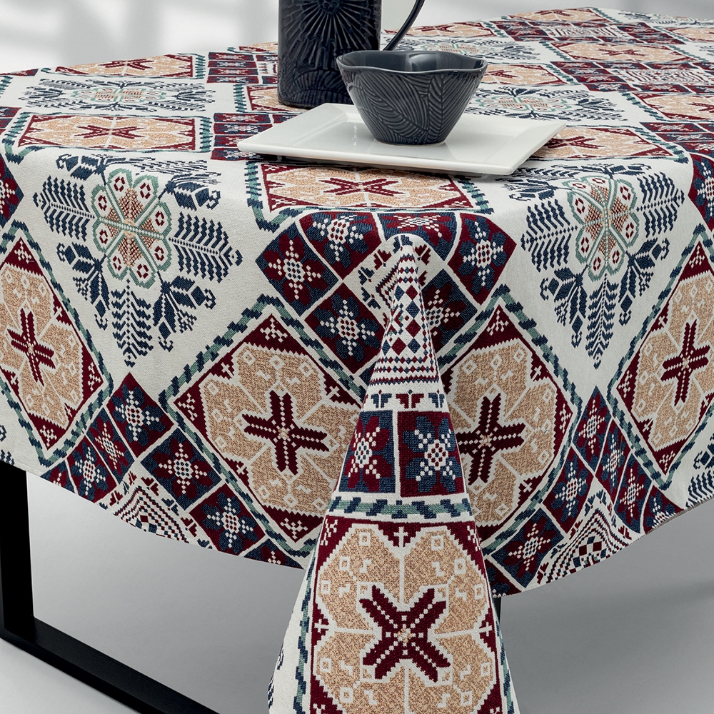 Τραπεζομάντηλο Artisan 140×220 Μπορντώ