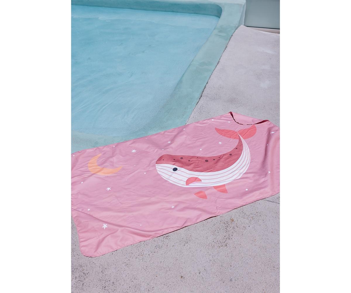 Πετσέτα Θαλάσσης 160x90cm Pink Whale - Monnëka