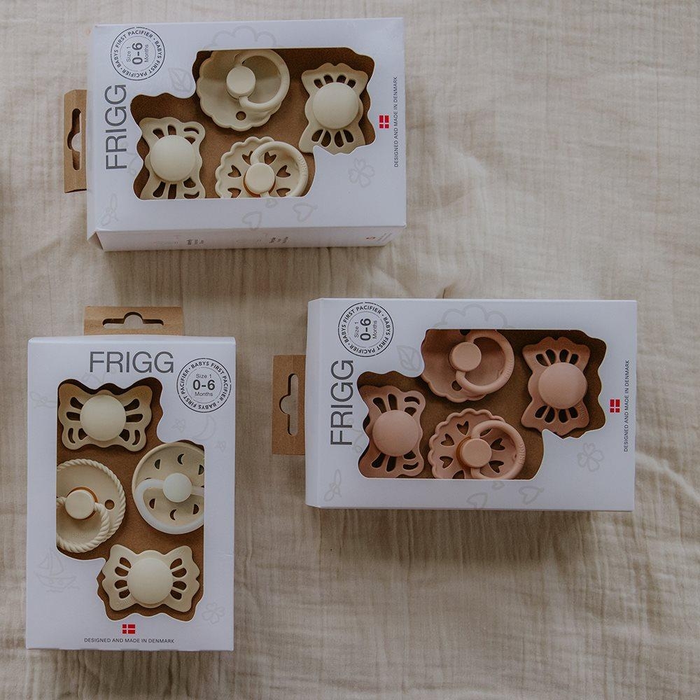 Σετ 4 Πιπίλες FRIGG - Moonlight Sailing Cream 0-6 Μηνών