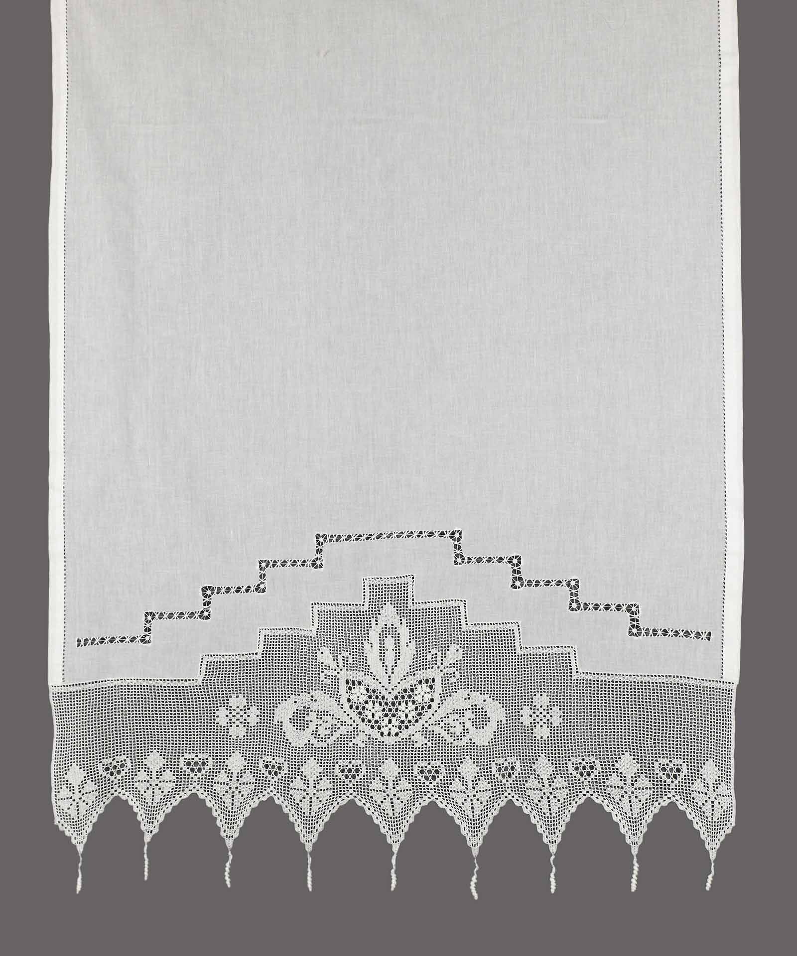 κουρτίνα 075 (140cm x 260cm) λευκό με τούνελ