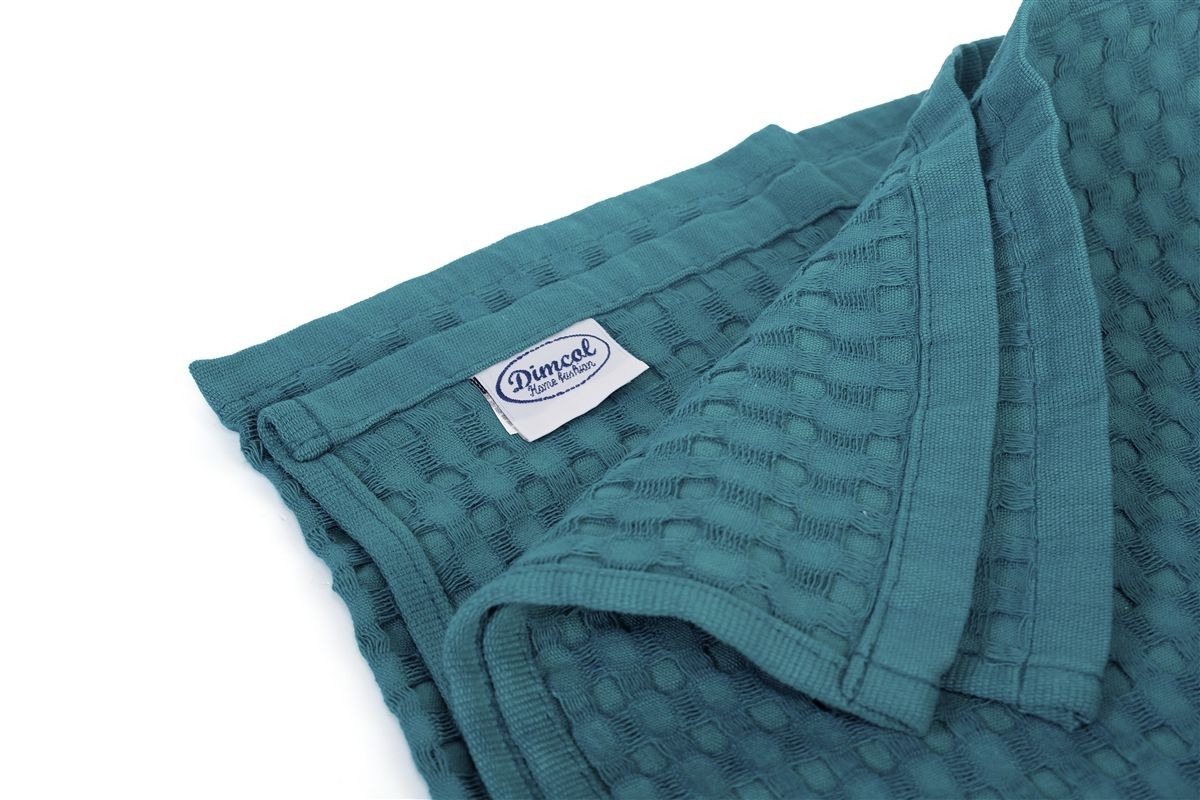 Κουβέρτα Πικέ Μονόχρωμη 325 gr/m² 165x270 Petrol 100% Cotton