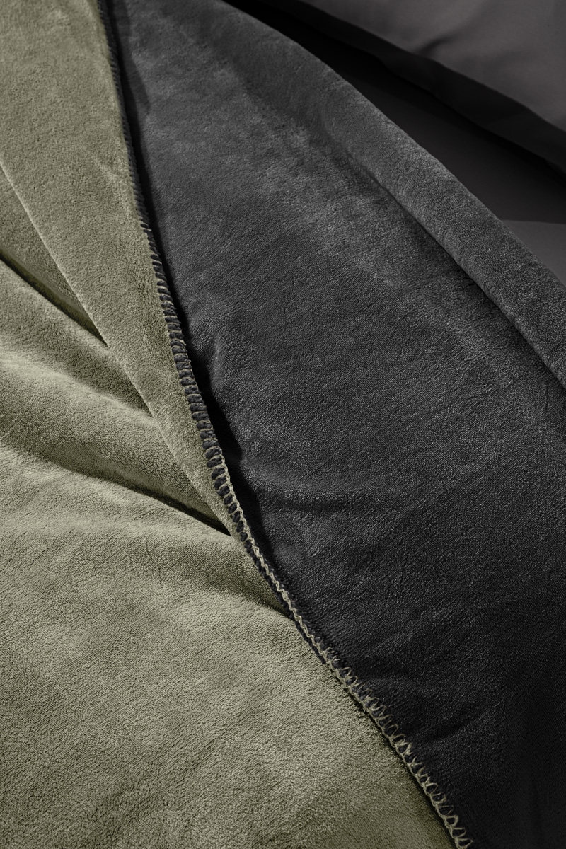 Σετ 2τμχ Κουβέρτα Velvet Khaki