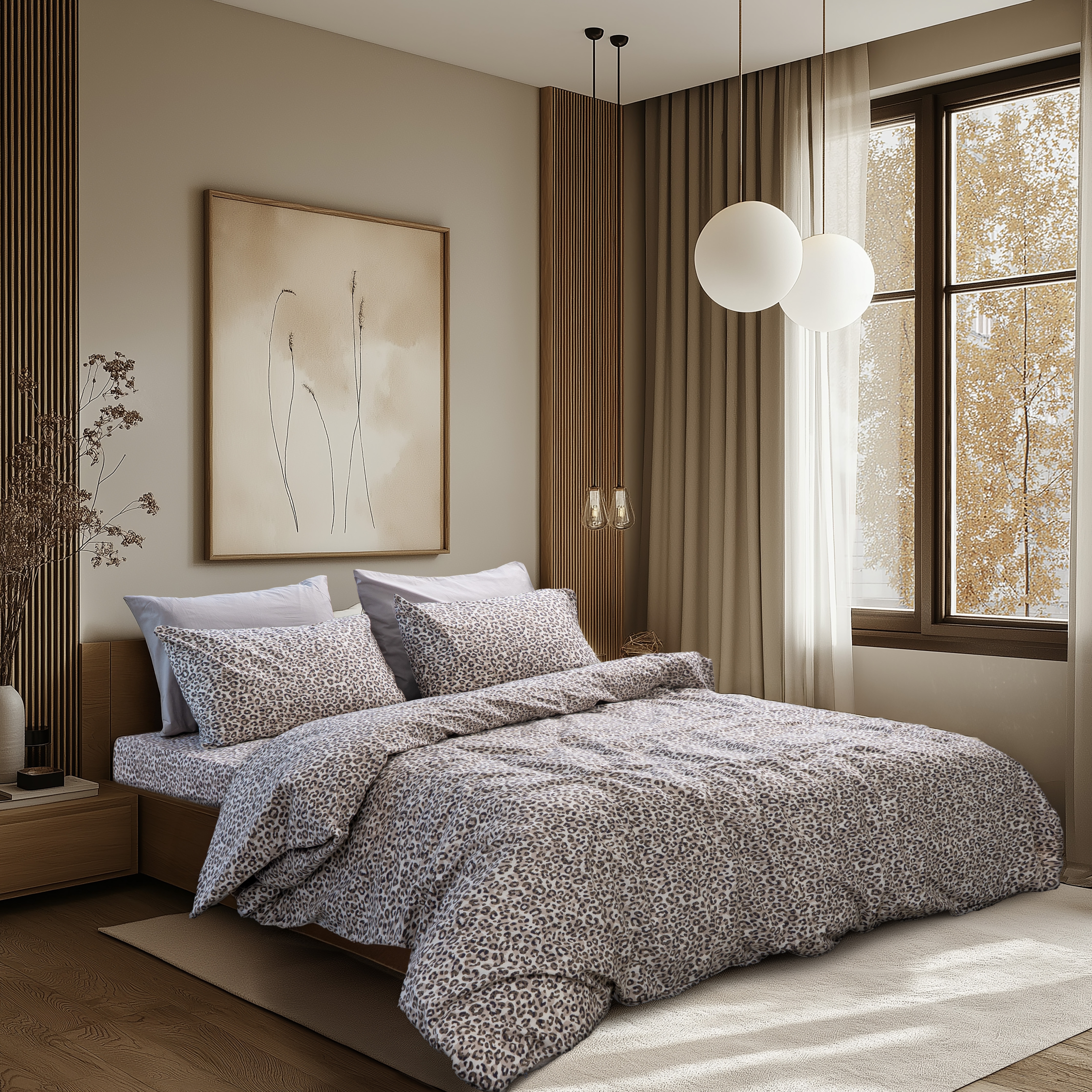 LINO Ζεύγος Μαξιλαροθήκες (52x75) Naptik Taupe