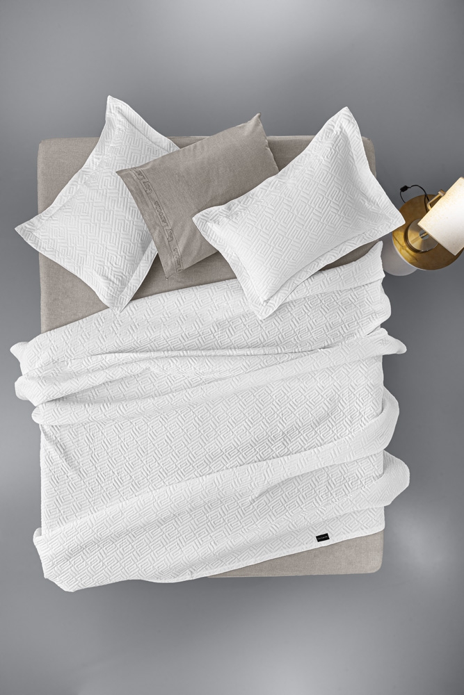 Κουβέρτα Pattern White