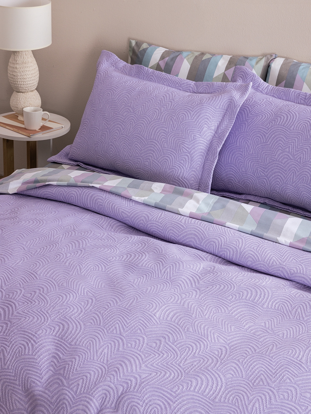 Κουβέρτα Matelasse 230X260 ADEL LILAC