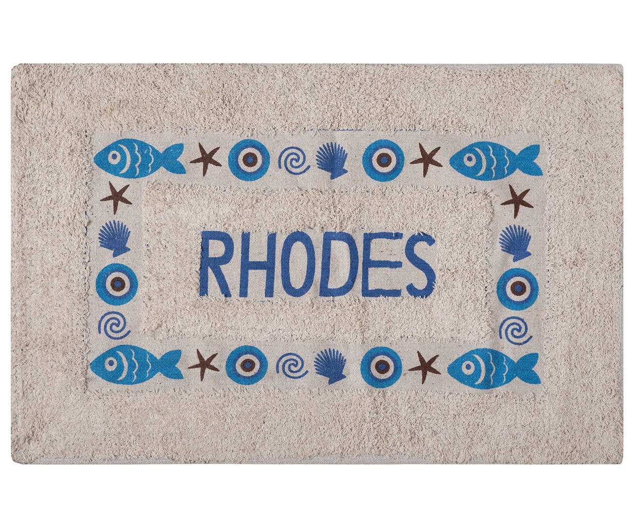 Πατάκι μάτι RHODES (40cm x 60cm) μπλέ