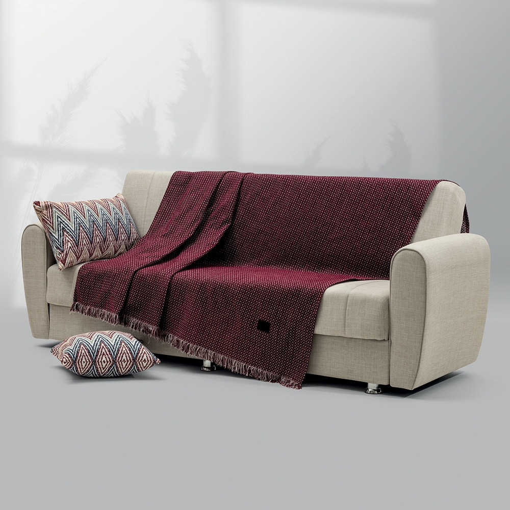 LINO Ριχτάρι Καναπέ Τριθέσιο (180x300) Deneb Burgundy