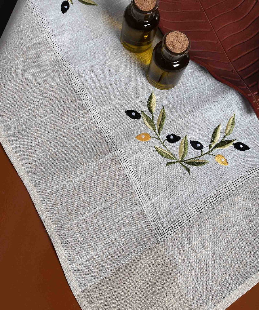 Ροτόντα bg23a (220cm) ivory με κίτρινη ελιά