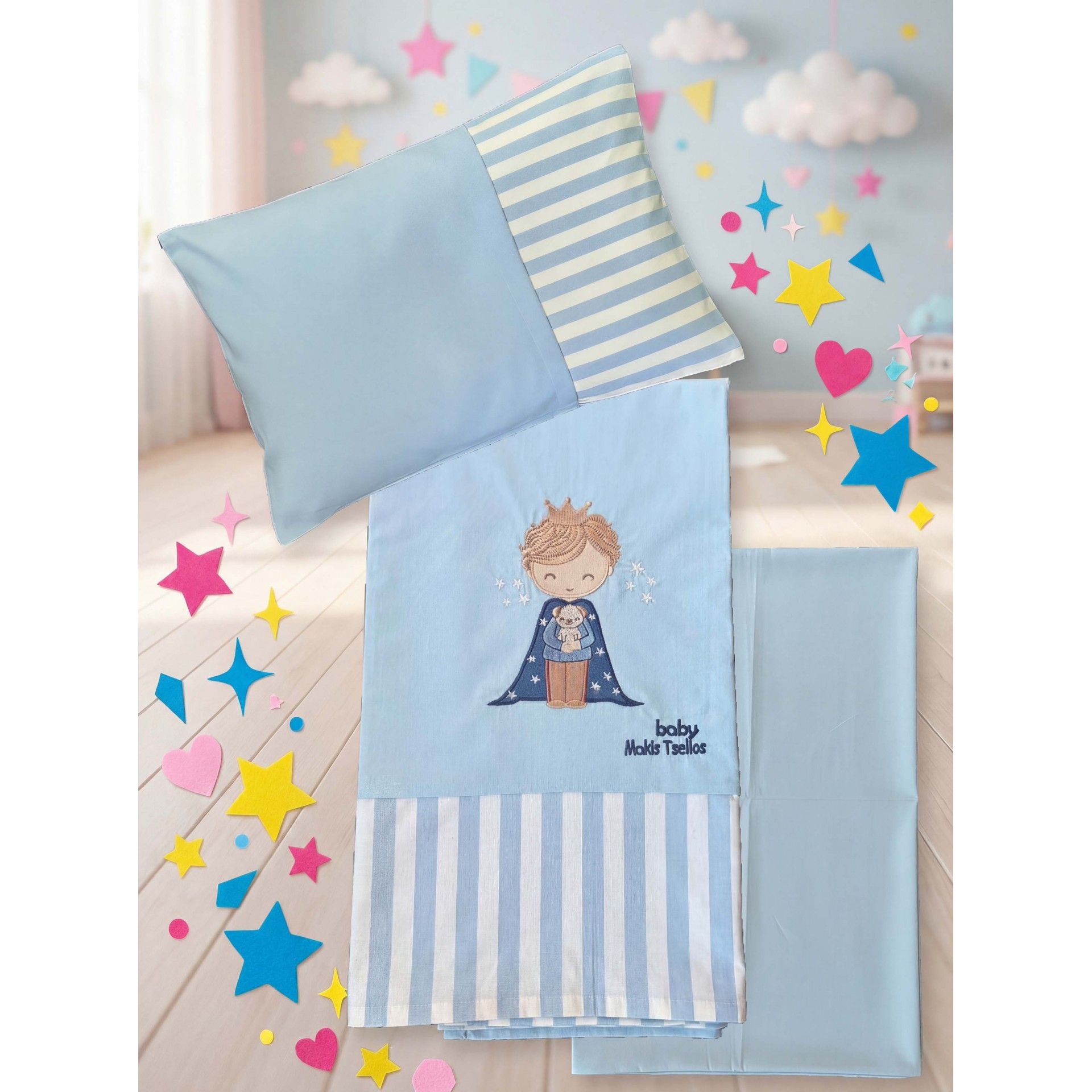 WILLIE  ΣΕΤ ΣΕΝΤ. BEBE  XΛ. 2*120x170cm 30x40cm  100% COTTON