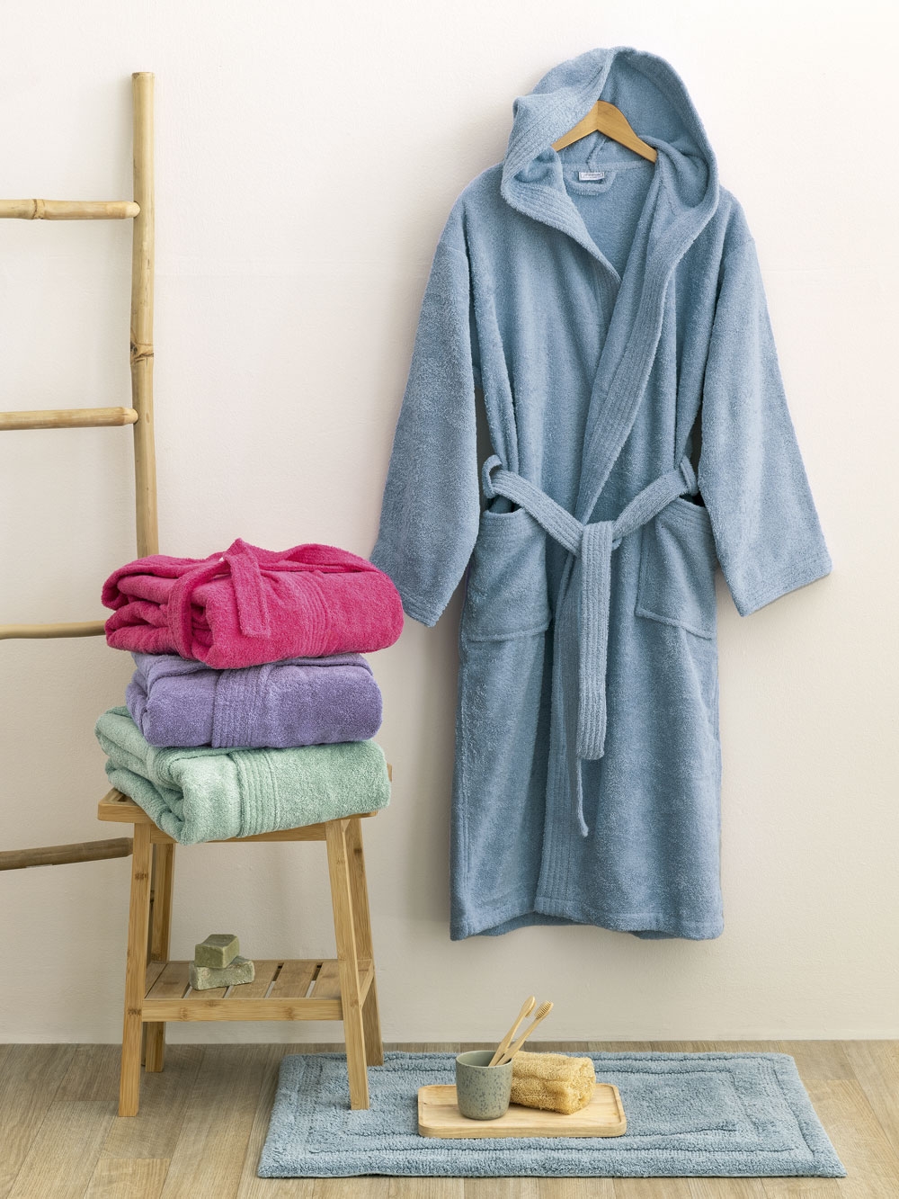Μπουρνούζι με Κουκούλα Kids Bath JUNIOR DENIM 12-14