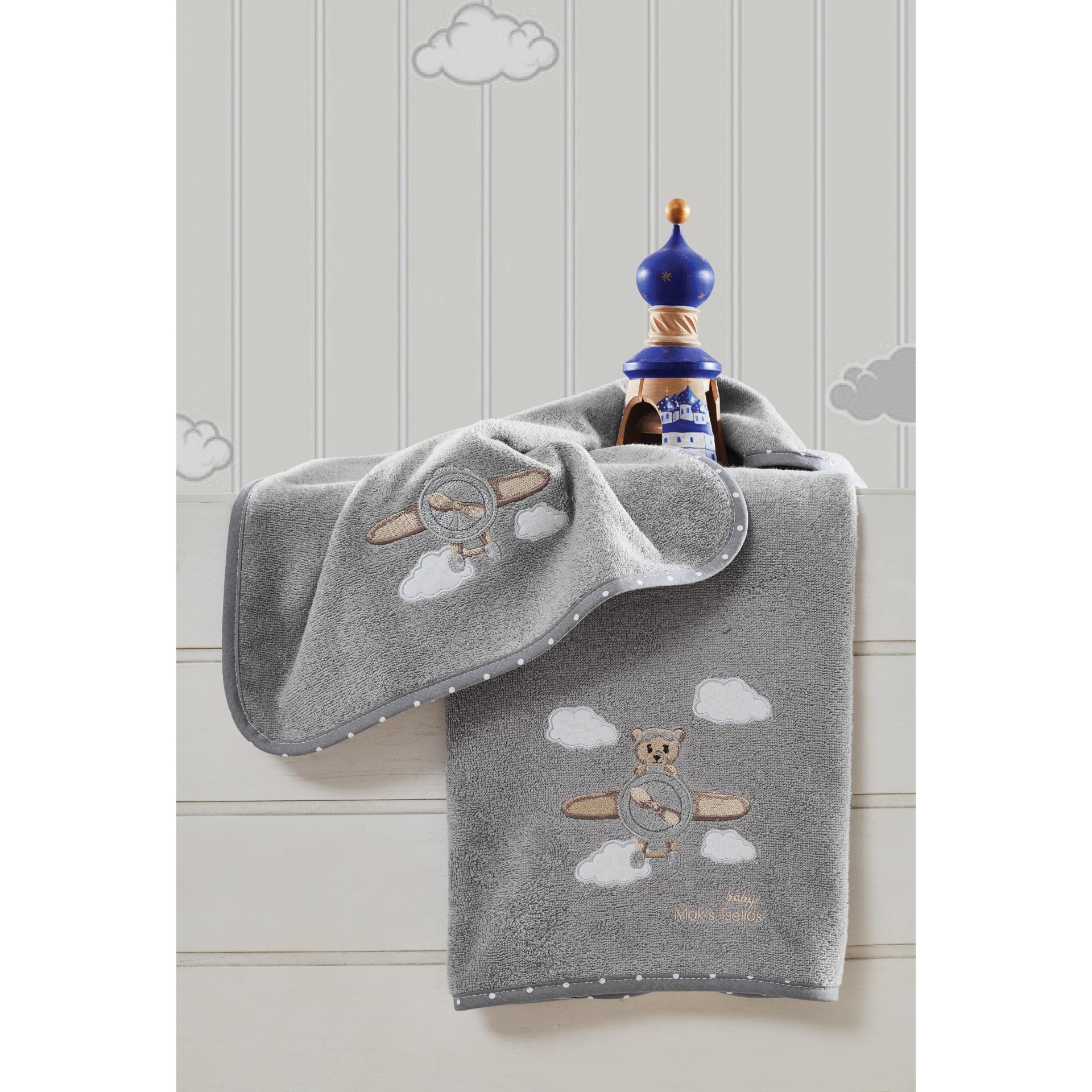 HORIZON ΣΕΤ ΠΕΤΣΕΤΕΣ BEBE 70X140+40X60  100% COTTON