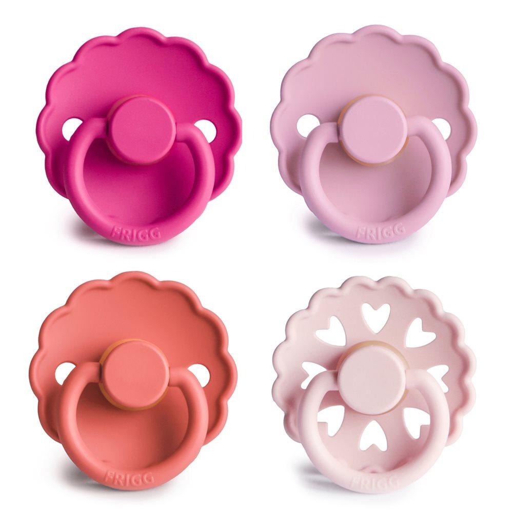 Σετ 4 Πιπίλες Latex FRIGG – Rosy Romance 6-18 Μηνών