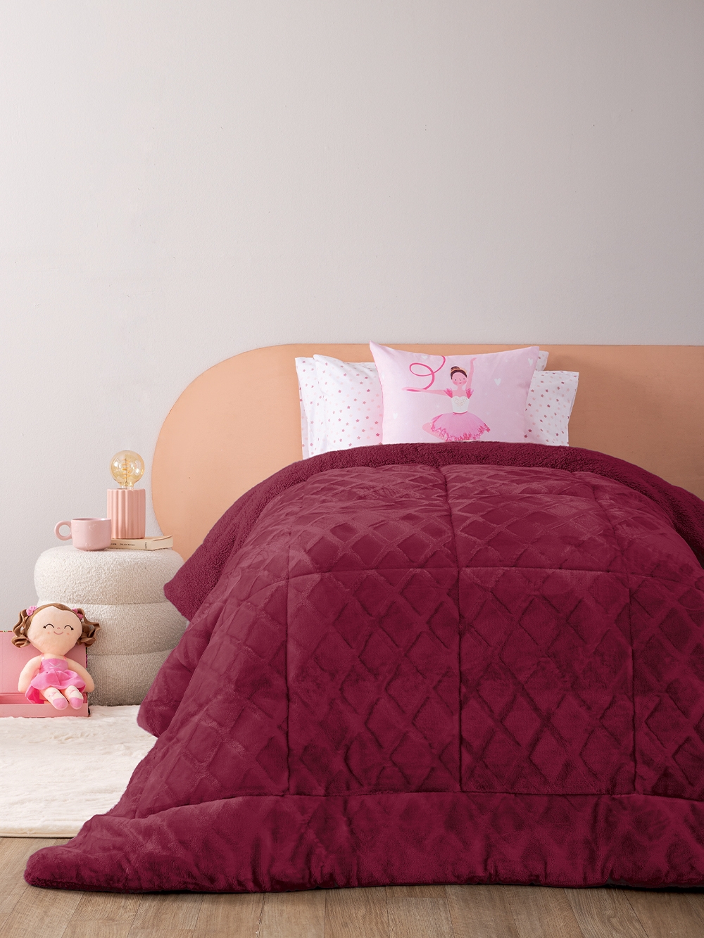 Κουβερτοπάπλωμα Μονό 160x240 NADINE/5 BORDO