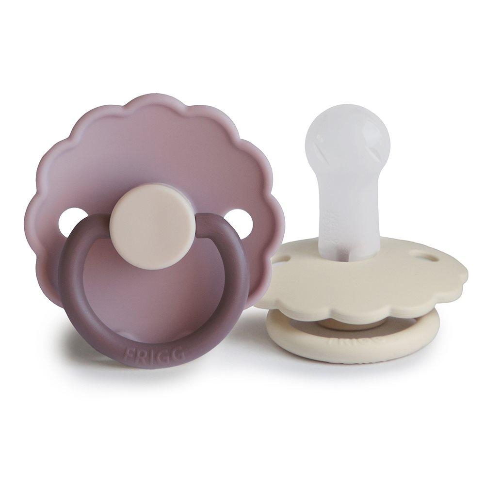 Σετ 2 Πιπίλες Σιλικόνης FRIGG Daisy Little Darling/Cream 6-18 Μηνών