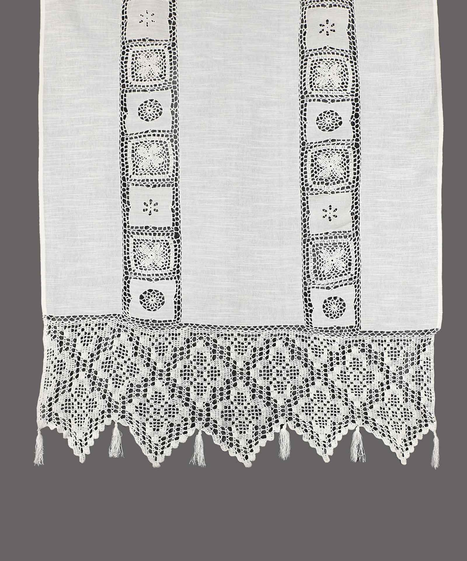 κουρτίνα 426 (200cm x 270cm) λευκό με τιράντες
