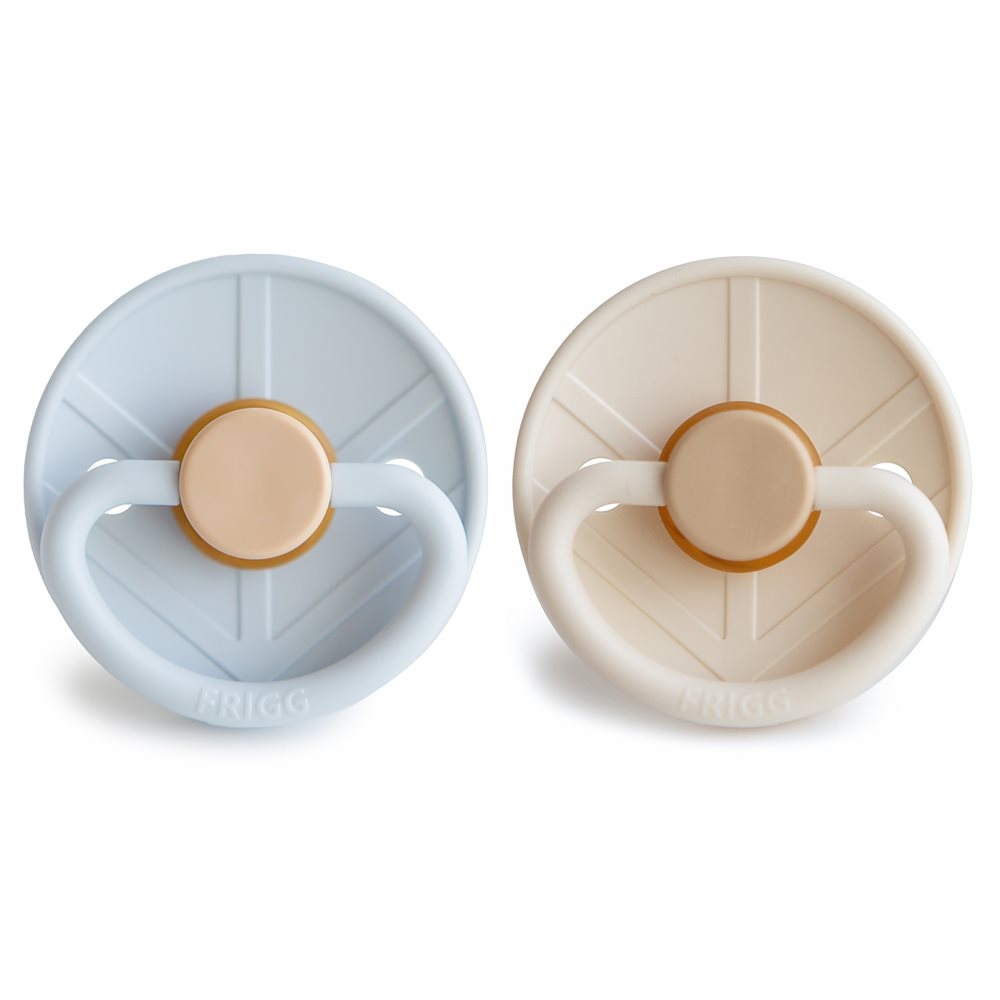 Σετ 2 Πιπίλες Latex FRIGG Little Viking Powder Blue/Cream 6-18 Μηνών