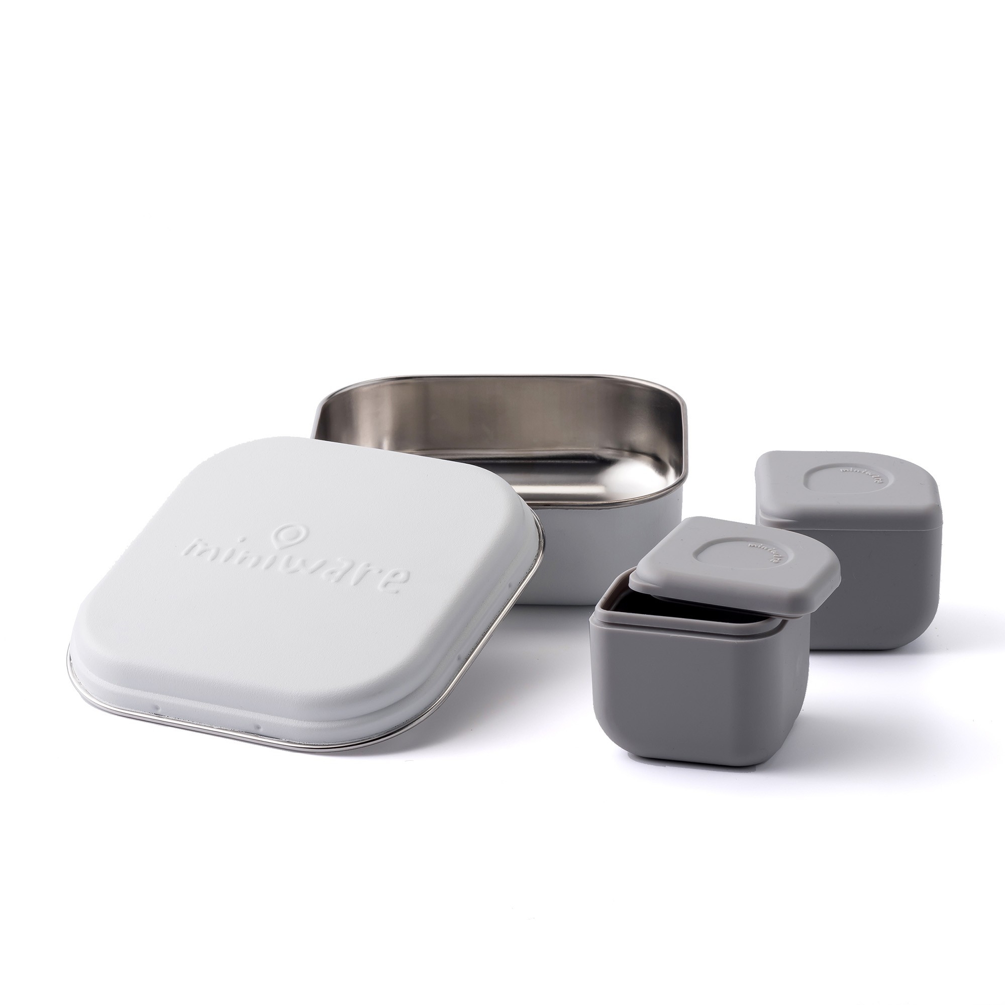 Φαγητοδοχείο Inox Γκρι 15x15cm Miniware