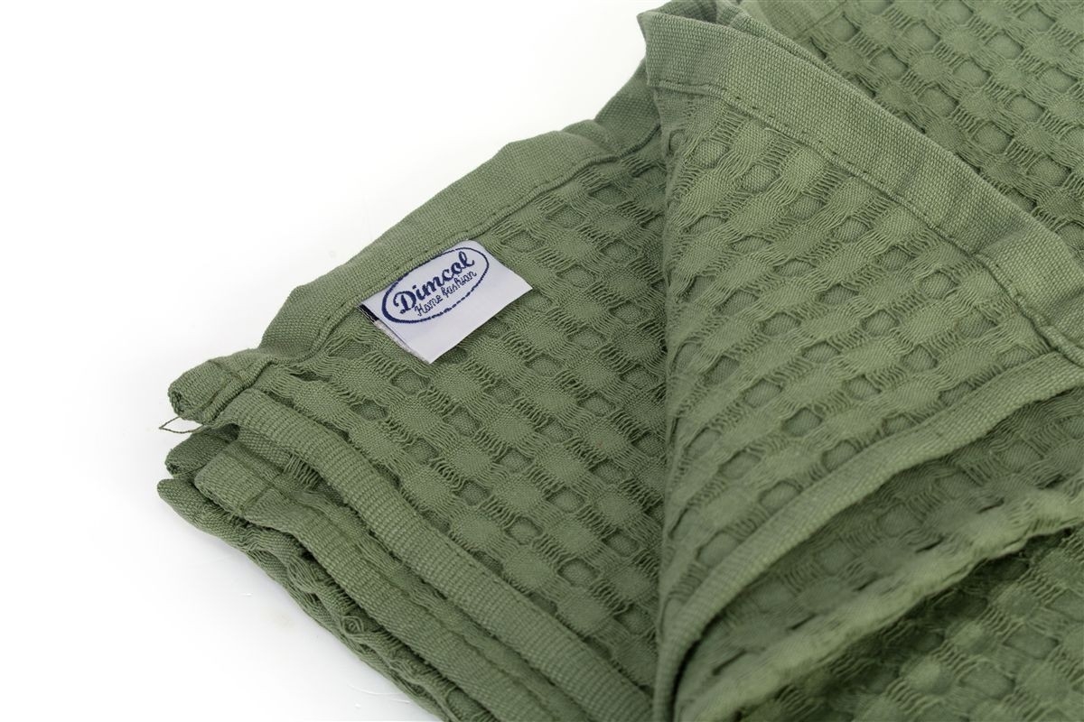 Κουβέρτα Πικέ Μονόχρωμη 325 gr/m² 165x270 Olive 100% Cotton